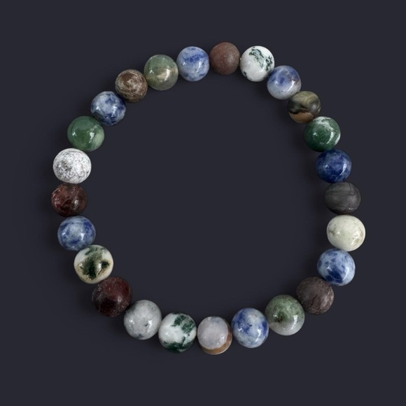 Mixed Gemstone Bead Bracelets - Picture 1 of 4